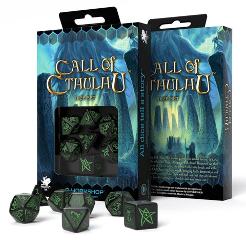 Call Of Cthulhu Dice Set black and green - Hobby.lt 🇬🇧