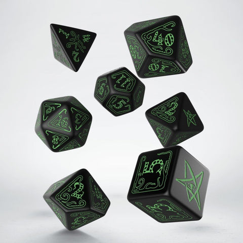 Call Of Cthulhu Dice Set black and green