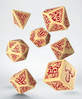 Call Of Cthulhu Masks Of Nyarlathotep Dice Set beige and burgundy - Hobby.lt 🇬🇧