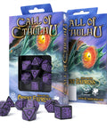 Call Of Cthulhu Orient Express Dice Set black and purple - Hobby.lt 🇬🇧