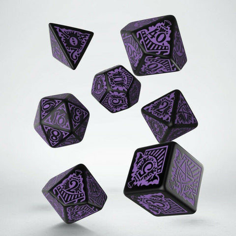 Call Of Cthulhu Orient Express Dice Set black and purple - Hobby.lt 🇬🇧