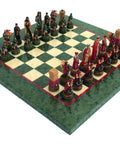 CAMELOT: Handpainted Chess with Briar Erable Wood Chessboard - Hobby.lt 🇬🇧