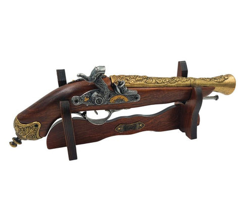 Capsule pistol on Wooden Stand - Replica 18th century – 154S - Hobby.lt 🇬🇧