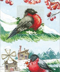 Cards Bullfinches SANO - 14 - Cross Stitch Kit by Andriana - Hobby.lt 🇬🇧
