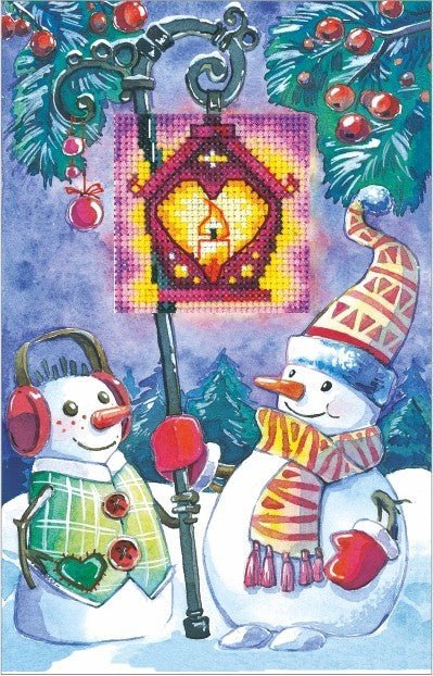 Cards Lantern SANO - 11 - Cross Stitch Kit by Andriana - Hobby.lt 🇬🇧