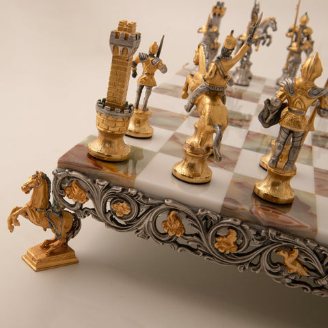 CARLO MAGNO - Emperor Of Roman Empire: Chess Set in 24k Gold - Hobby.lt 🇬🇧