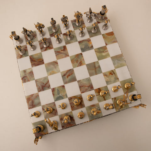 CARLO MAGNO - Emperor Of Roman Empire: Chess Set in 24k Gold