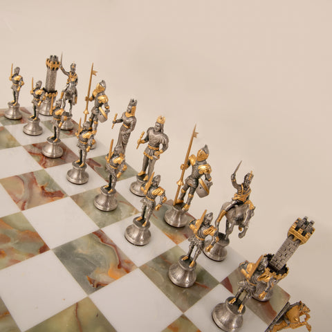 CARLO MAGNO - Emperor Of Roman Empire: Chess Set in 24k Gold