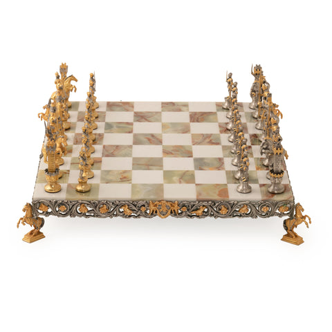 CARLO MAGNO - Emperor Of Roman Empire: Chess Set in 24k Gold