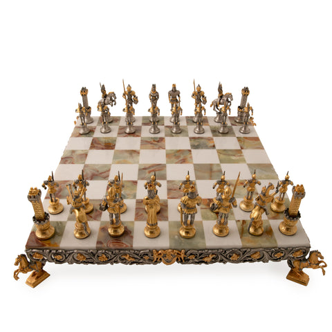 CARLO MAGNO - Emperor Of Roman Empire: Chess Set in 24k Gold