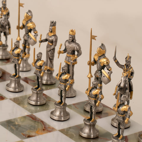 CARLO MAGNO - Emperor Of Roman Empire: Chess Set in 24k Gold