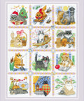 Cat Calendar. Cross Stitch kit by RIOLIS Ref. no.: 2136 - Hobby.lt 🇬🇧