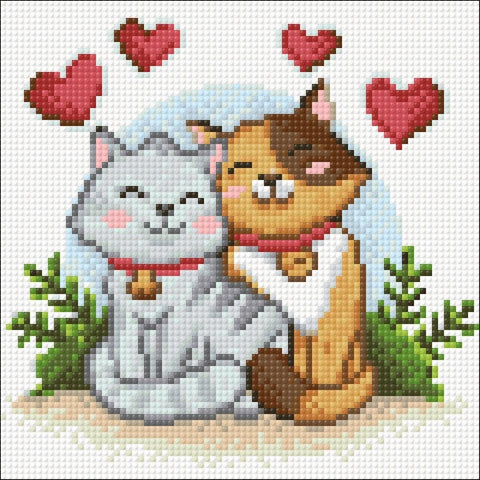 Cat Love 20х20 Diamond Painting Set Cs2696 - Hobby.lt 🇬🇧