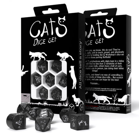 Cats Modern Dice Set Waffle Q-Workshop