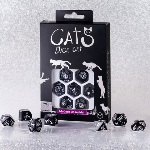 Cats Modern Dice Set Waffle Q-Workshop