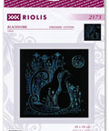 Cats. Moonlight. Cross Stitch kit by RIOLIS Ref. no.: 2173 - Hobby.lt 🇬🇧