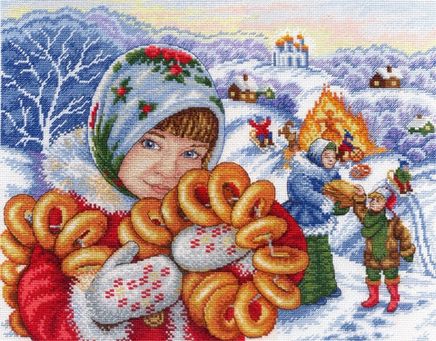 Celebration Time! Maslenitsa SNV - 621 cross stitch kit by MP Studio - Hobby.lt 🇬🇧