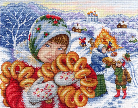 Celebration Time! Maslenitsa SNV-621 cross stitch kit by MP Studio