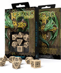 Celtic 3D Revised Dice Set beige and black - Hobby.lt 🇬🇧