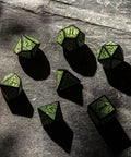 Celtic 3D Revised Dice Set black and green - Hobby.lt 🇬🇧