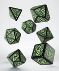 Celtic 3D Revised Dice Set black and green - Hobby.lt 🇬🇧