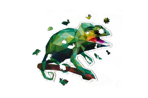 Chameleon - unique WOODEN puzzle 127 pcs - Hobby.lt 🇬🇧