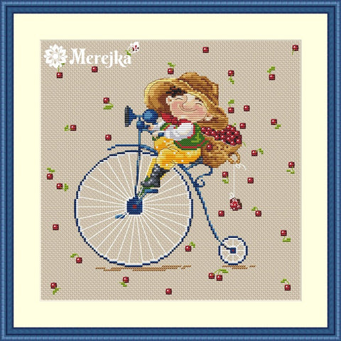 Cherry SK38 cross stitch kit by Merejka