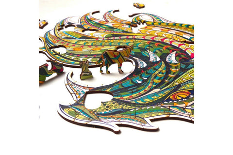 Chinese dragon - unique WOODEN puzzle 183 pcs - Hobby.lt 🇬🇧