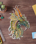 Chinese dragon - unique WOODEN puzzle 183 pcs - Hobby.lt 🇬🇧