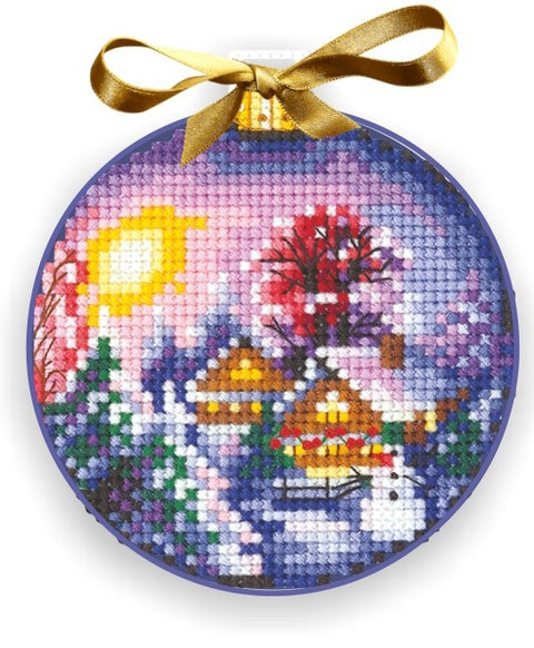 Christmas Balls Winter Landscape SANN-27 - Cross Stitch Kit by Andriana