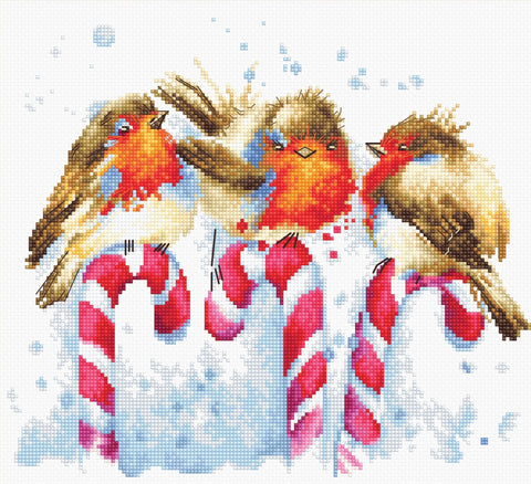 Christmas Birds SB1154 - Cross Stitch Kit - Hobby.lt 🇬🇧