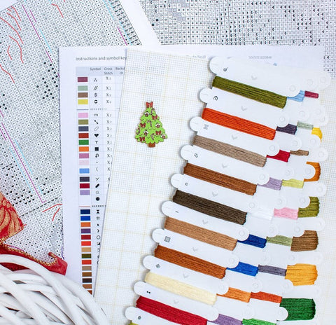 Christmas Eve Cross Stitch Kit, 25 x 33 cm, LetiStitch, Zweigart Aida 16ct, 100% Anchor Cotton Threads, Luca-S уҳәа
