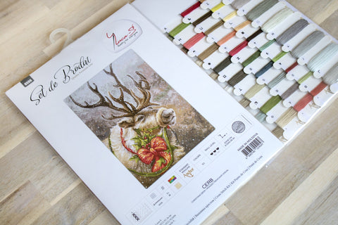 Christmas Deer SB598 - Cross Stitch Kit - Hobby.lt 🇬🇧