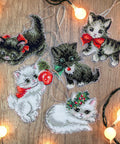 Christmas Kittens Toys SLETI987 - Cross Stitch Kit - Hobby.lt 🇬🇧