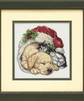 Christmas Morning Pets (15 x 15 cm) - Cross Stitch Kit by DIMENSIONS - Hobby.lt 🇬🇧