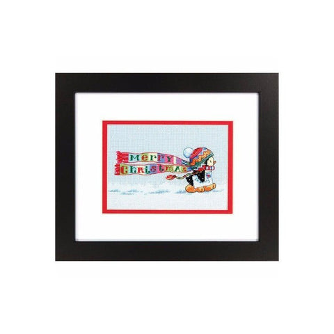 Christmas Penguin (18 x 13 cm) - Cross Stitch Kit by DIMENSIONS - Hobby.lt 🇬🇧