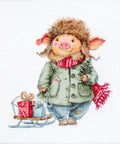 Christmas Pig SB1160 - Cross Stitch Kit - Hobby.lt 🇬🇧