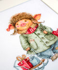 Christmas Pig SB1160 - Cross Stitch Kit - Hobby.lt 🇬🇧