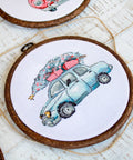 Christmas Retro Cars SLETI965 - Cross Stitch Kit - Hobby.lt 🇬🇧