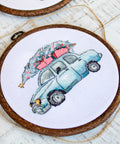 Christmas Retro Cars SLETI965 - Cross Stitch Kit - Hobby.lt 🇬🇧