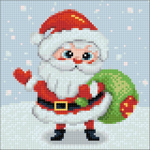 Christmas Santa 20х20 Diamond Painting Set Cs2697 - Hobby.lt 🇬🇧