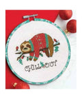 Christmas Sloth (15.2 cm) - Cross Stitch Kit by DIMENSIONS - Hobby.lt 🇬🇧