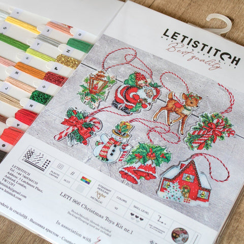 Christmas Toys Kit nr.1 SLETI966 - Cross Stitch Kit - Hobby.lt 🇬🇧