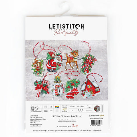 Christmas Toys Kit nr.1 SLETI966 - Cross Stitch Kit - Hobby.lt 🇬🇧