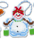 Christmas Tree Decoration Snowmen cross stitch kit by RIOLIS Ref. no.: 1681AC - Hobby.lt 🇬🇧