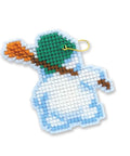 Christmas Tree Decoration Snowmen cross stitch kit by RIOLIS Ref. no.: 1681AC - Hobby.lt 🇬🇧