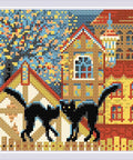 City and Cats. Autumn diamond mosaic kit by RIOLIS Ref. no.: AM0049 - Hobby.lt 🇬🇧