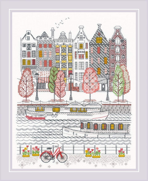 City on Water. Cross Stitch kit by RIOLIS Ref. no.: 2051 - Hobby.lt 🇬🇧