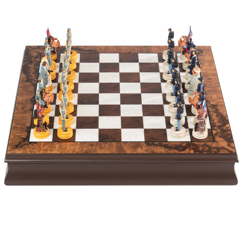 CIVIL WAR: Hand Painted Chess Set with Beautiful Wooden Chessboard - Box - Hobby.lt 🇬🇧