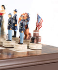 CIVIL WAR: Hand Painted Chess Set with Beautiful Wooden Chessboard - Box - Hobby.lt 🇬🇧